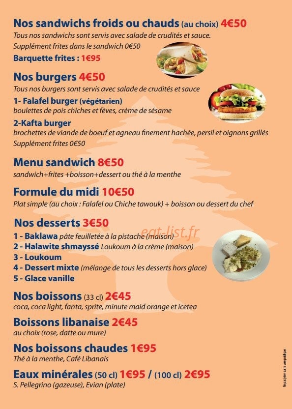 Falafel — carte page 4