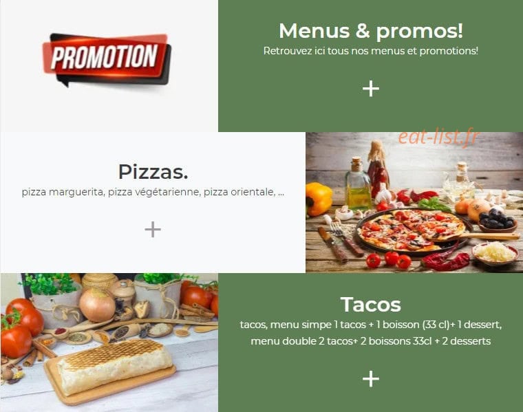 Fissa Pizza — carte page 1