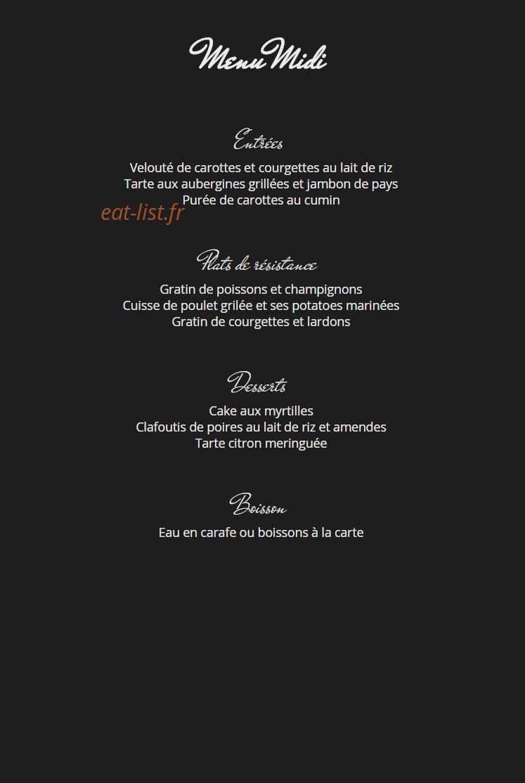 Gluten'Off — carte page 1