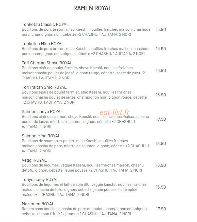 Hanami Ramen — carte page 3