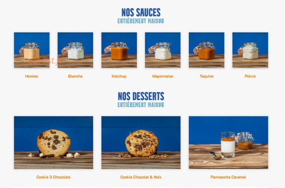 Homies Burger — carte page 2