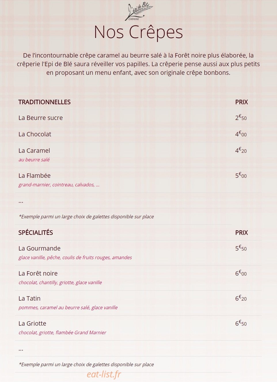 L'épi De Blé — carte page 2