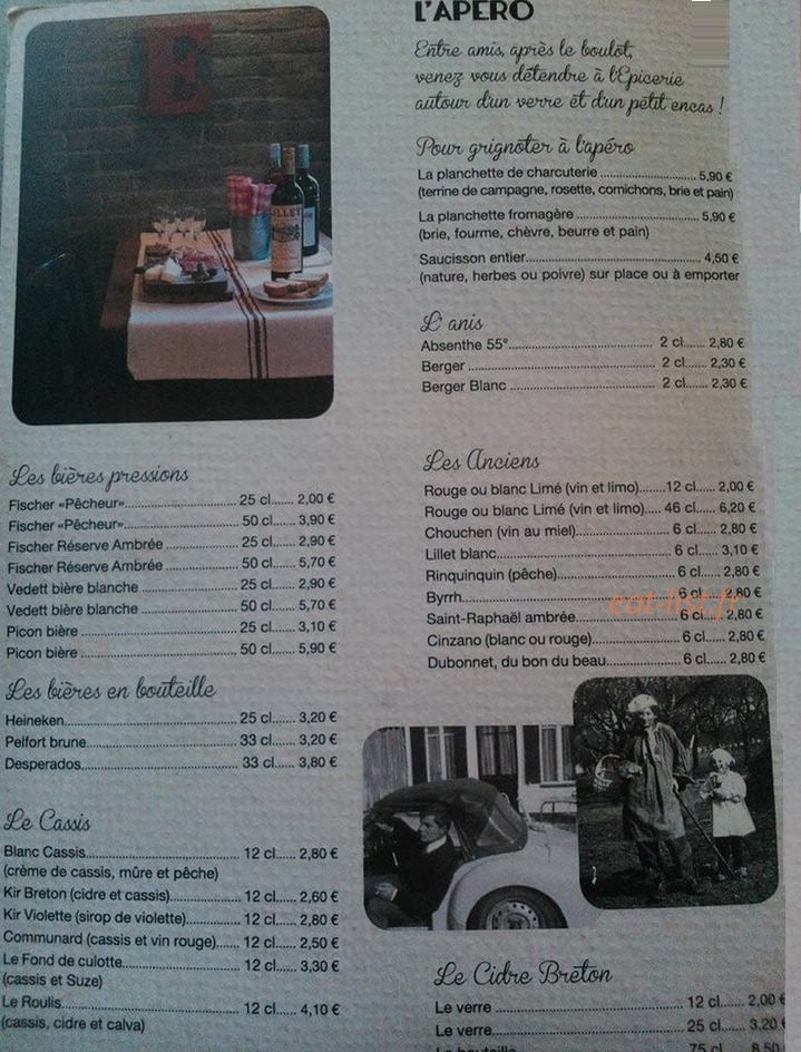 L'épicerie — carte page 1
