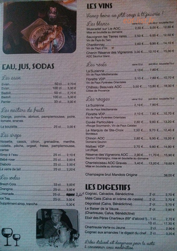 L'épicerie — carte page 2