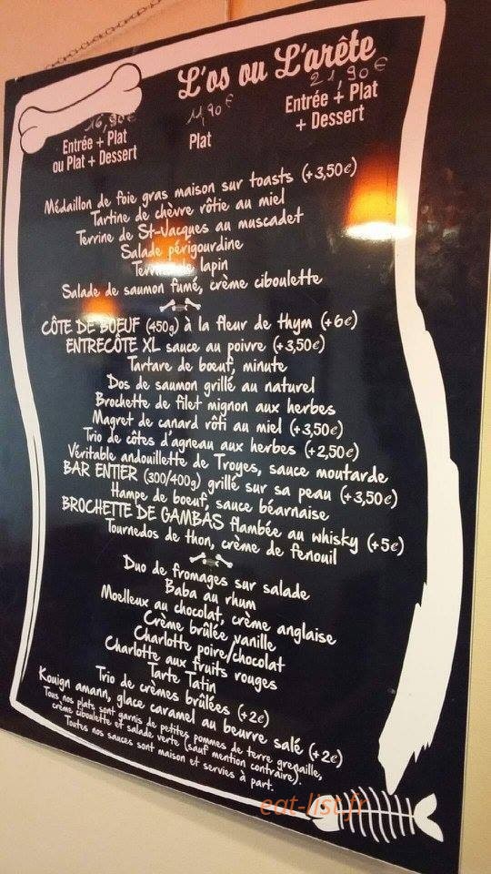 L'Os ou L'Arête — carte page 1