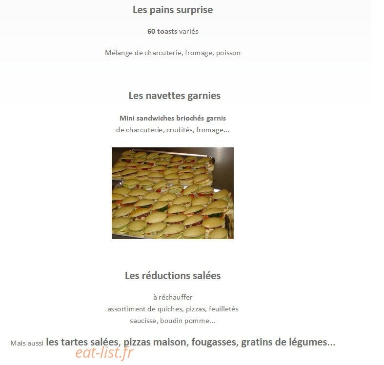 La Boulangerie du Coin — carte page 3