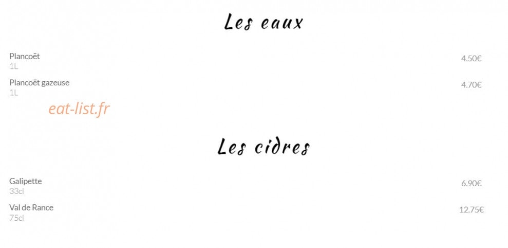 La Carioca — carte page 6