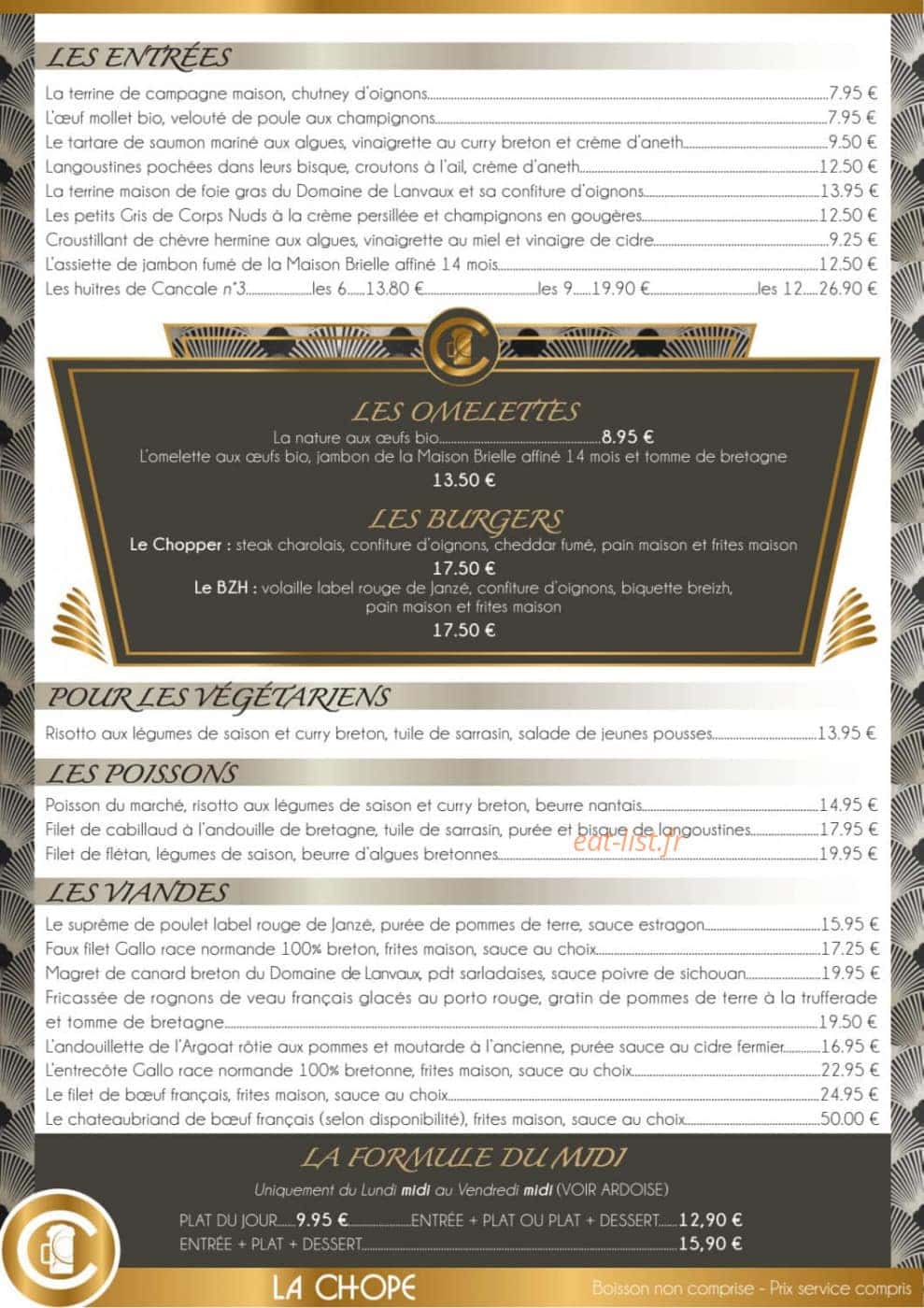 La chope — carte page 3