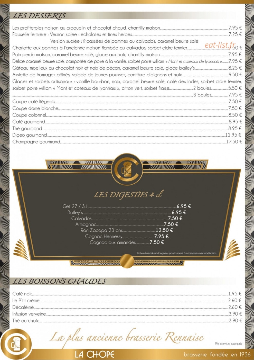 La chope — carte page 6