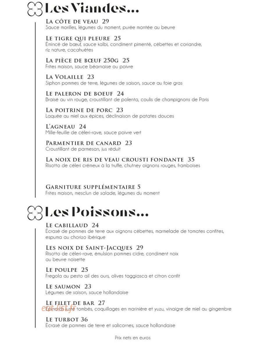 La Closerie — carte page 2
