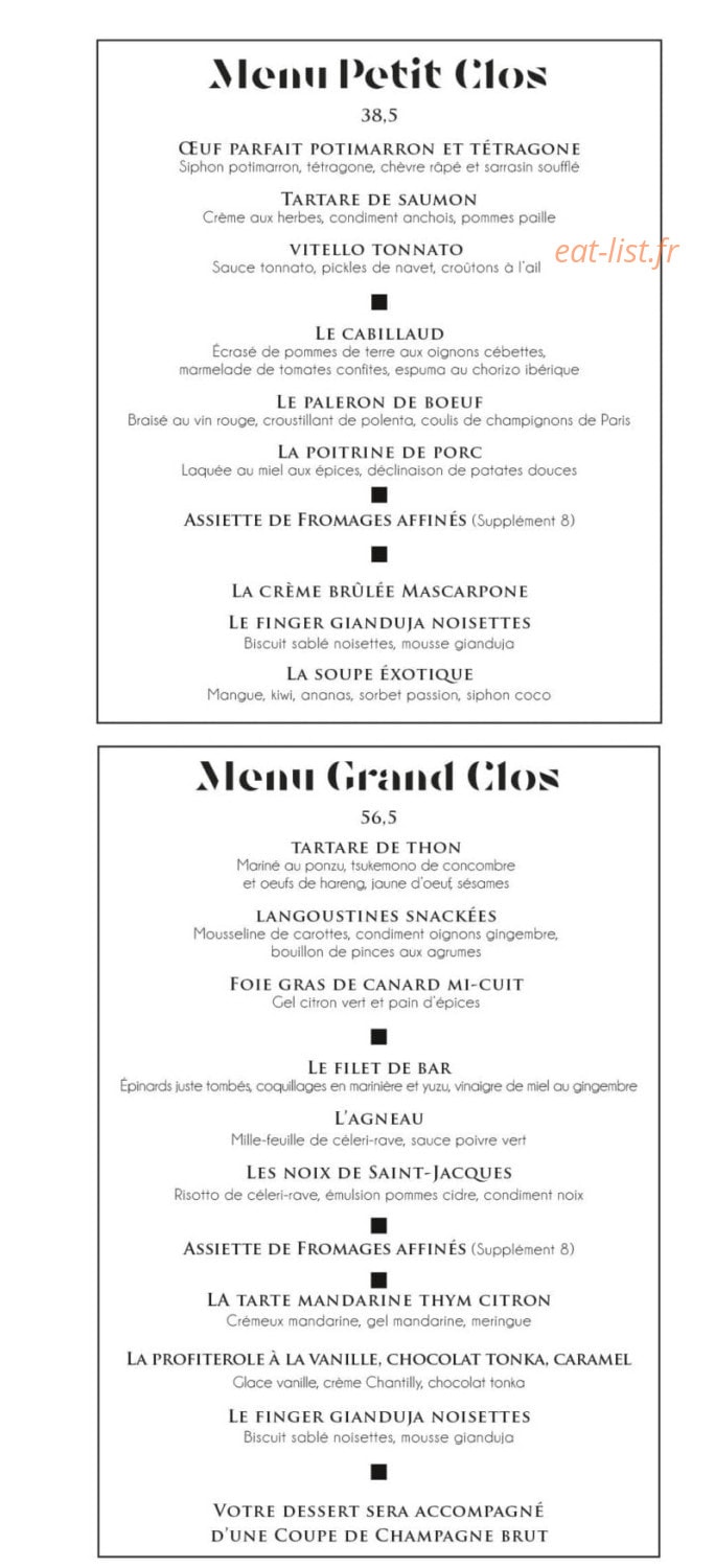 La Closerie — carte page 3