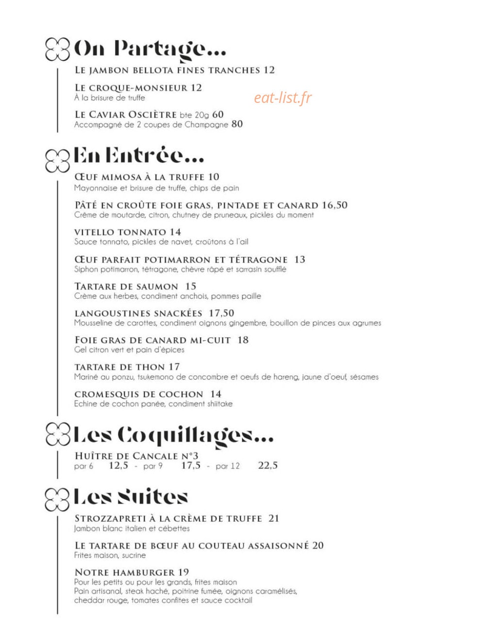 La Closerie — carte page 1