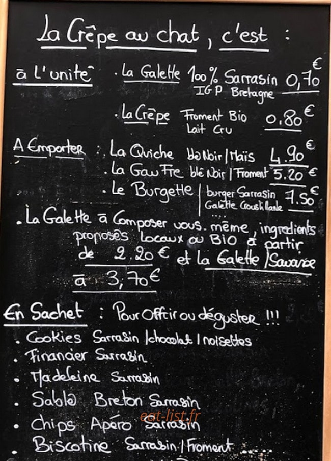 La Crêpe Au Chat — carte page 1