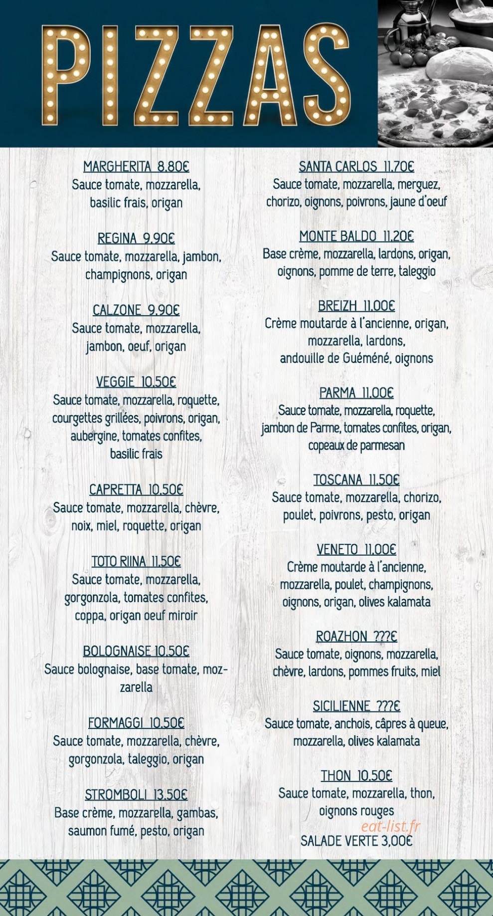 La Cucina — carte page 3