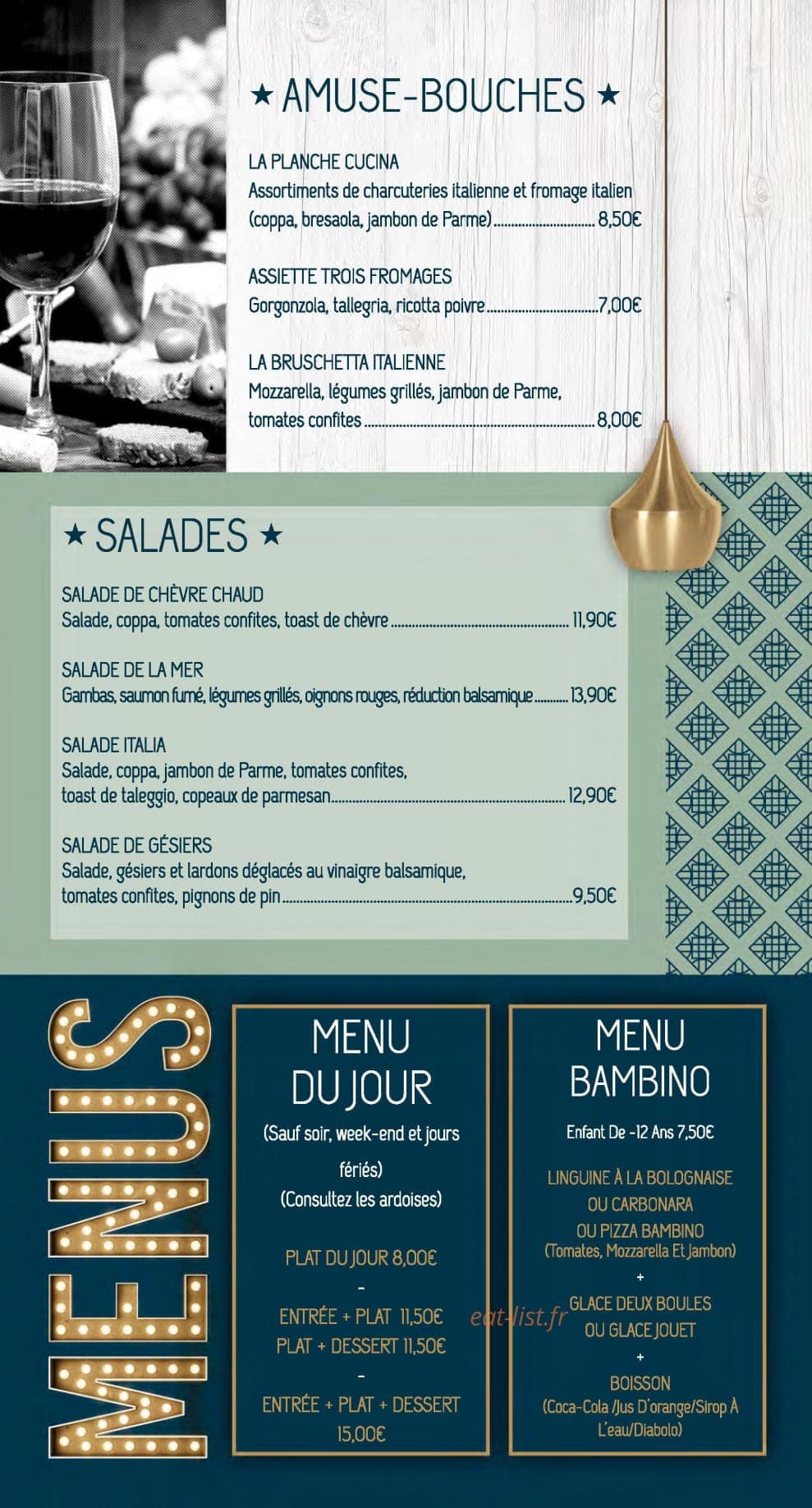 La Cucina — carte page 2