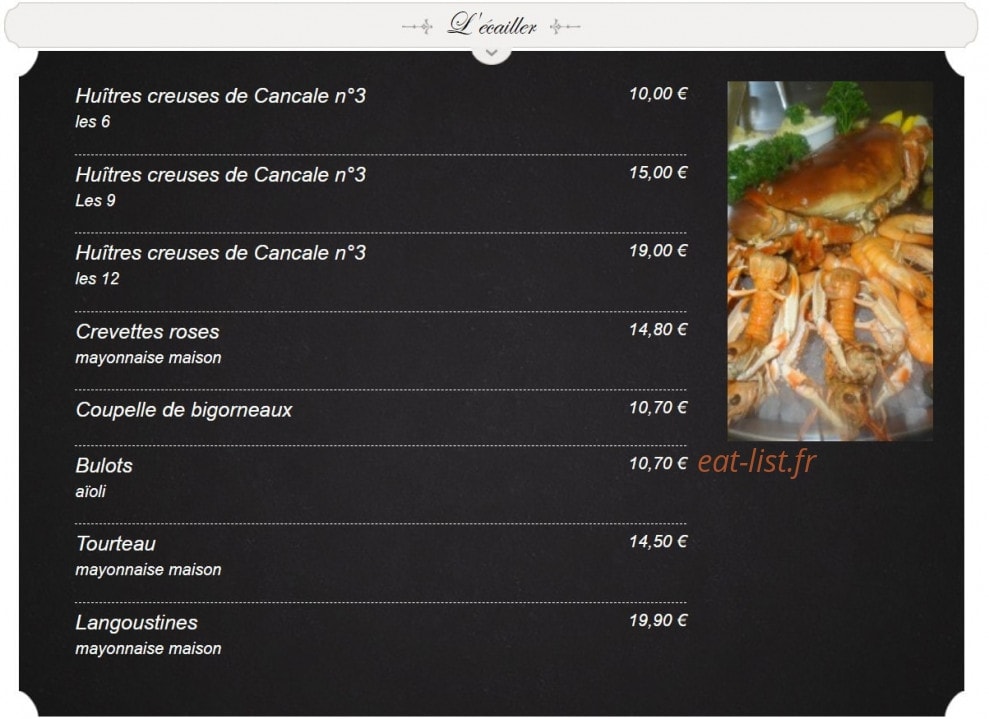 La Taverne — carte page 5