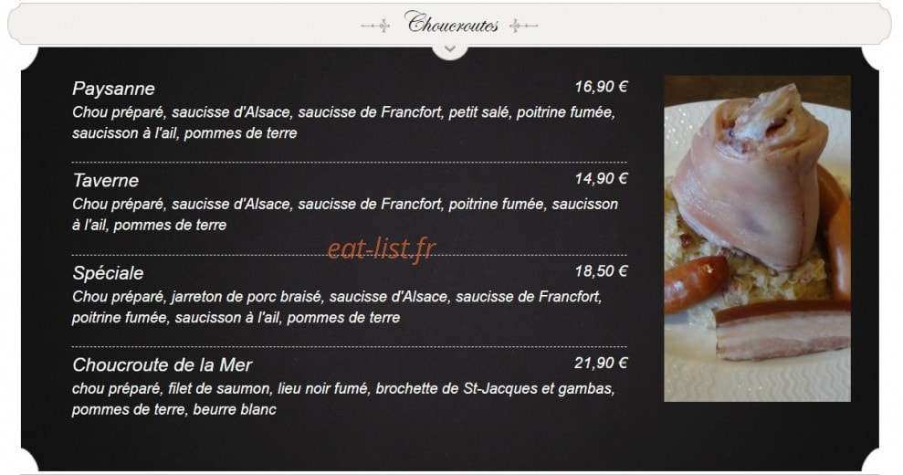 La Taverne — carte page 11