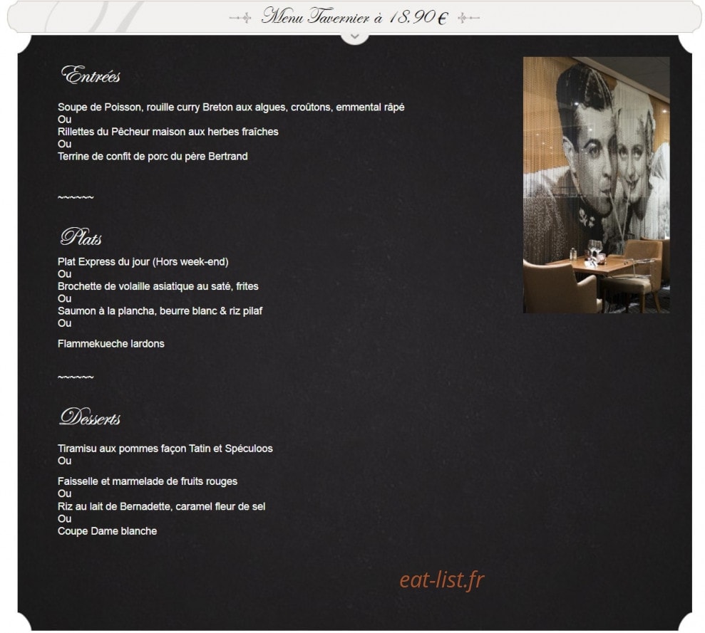 La Taverne — carte page 19