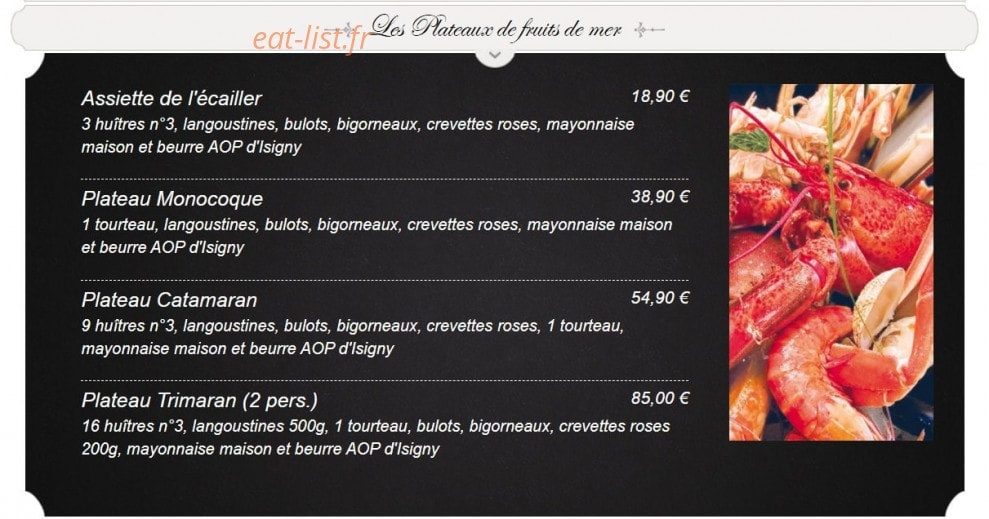 La Taverne — carte page 7