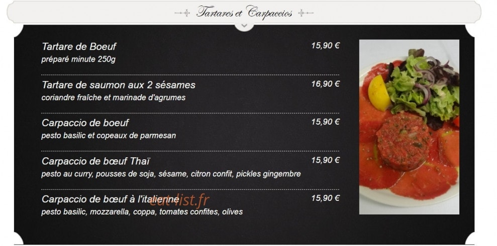 La Taverne — carte page 8