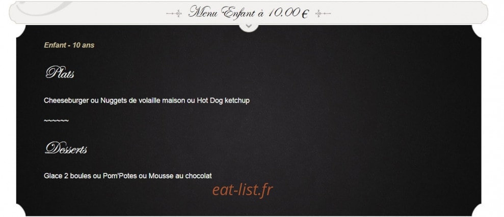 La Taverne — carte page 21