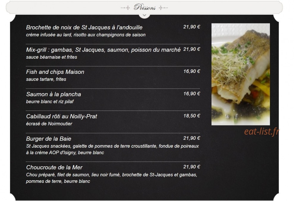 La Taverne — carte page 9