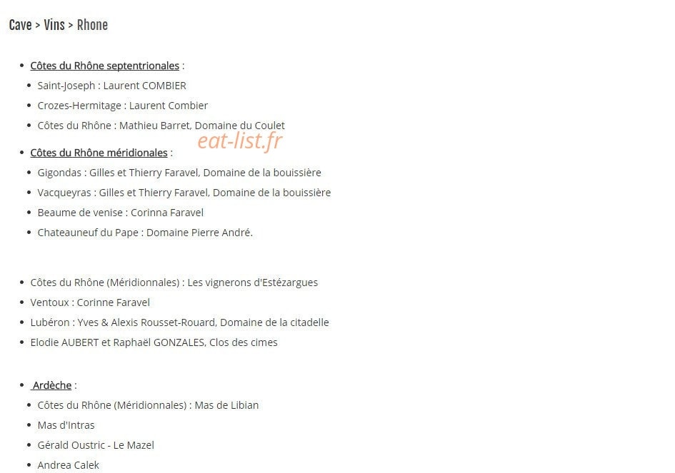 La tonnelle à vins — carte page 8