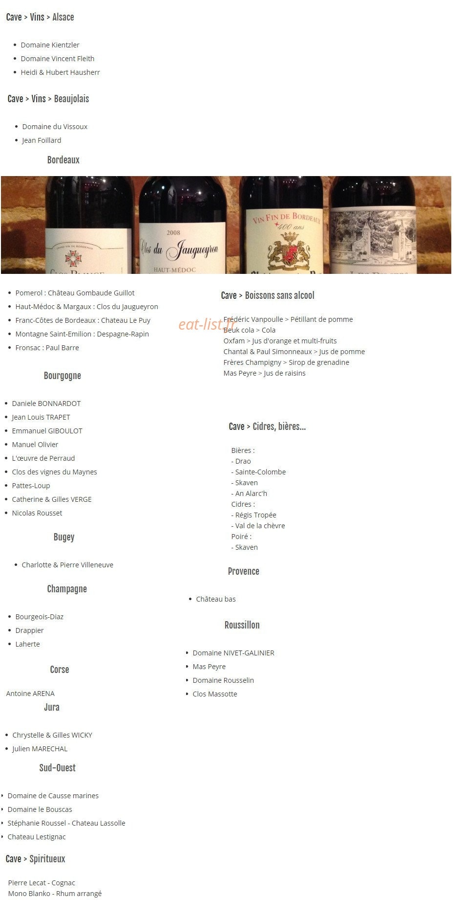 La tonnelle à vins — carte page 5