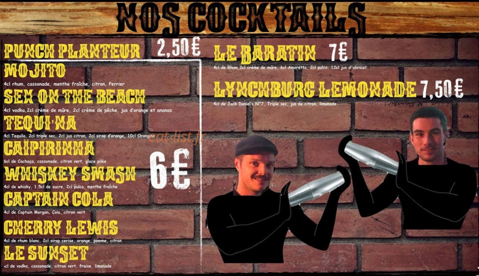 Le Baratin — carte page 3