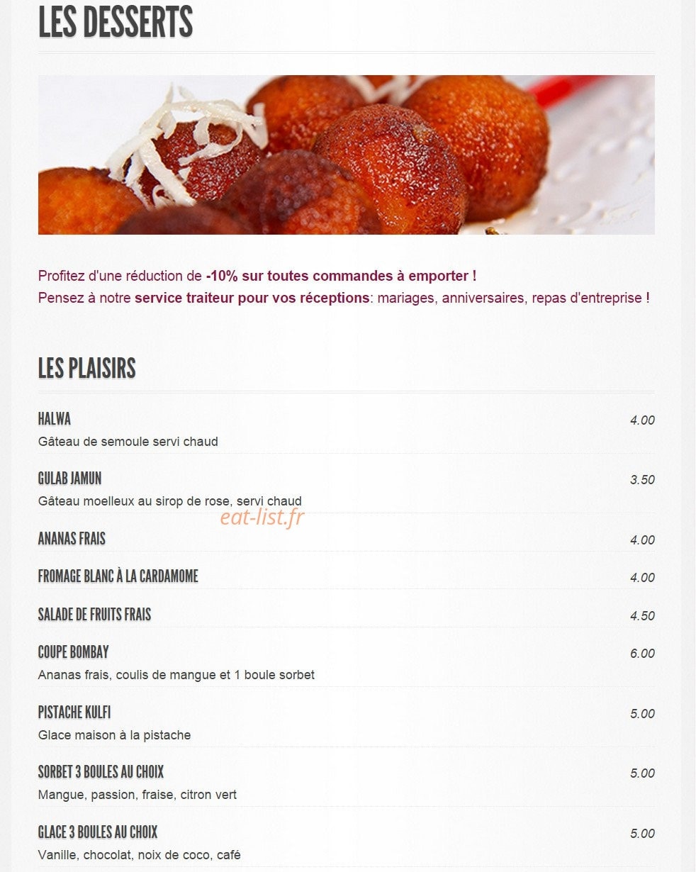 Le Bombay — carte page 5