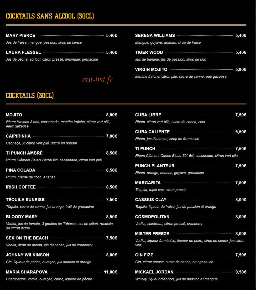 Le Café de Rennes — carte page 7