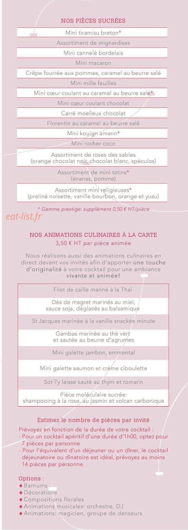 Le Café des Champs Libres — carte page 6