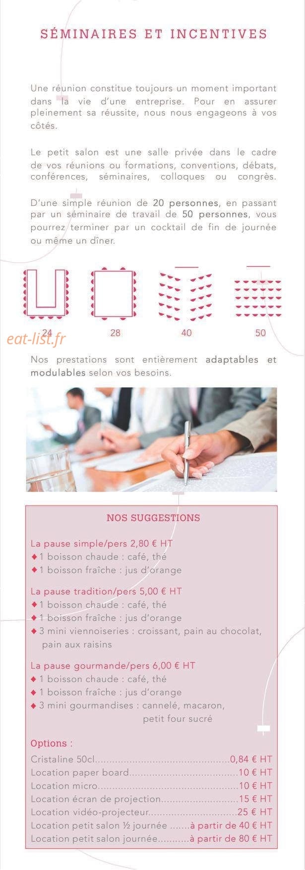 Le Café des Champs Libres — carte page 7