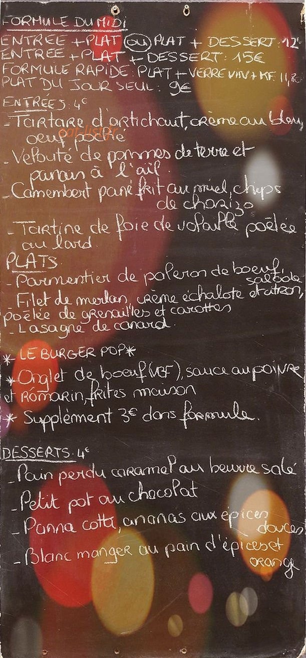 Le café populaire — carte page 1
