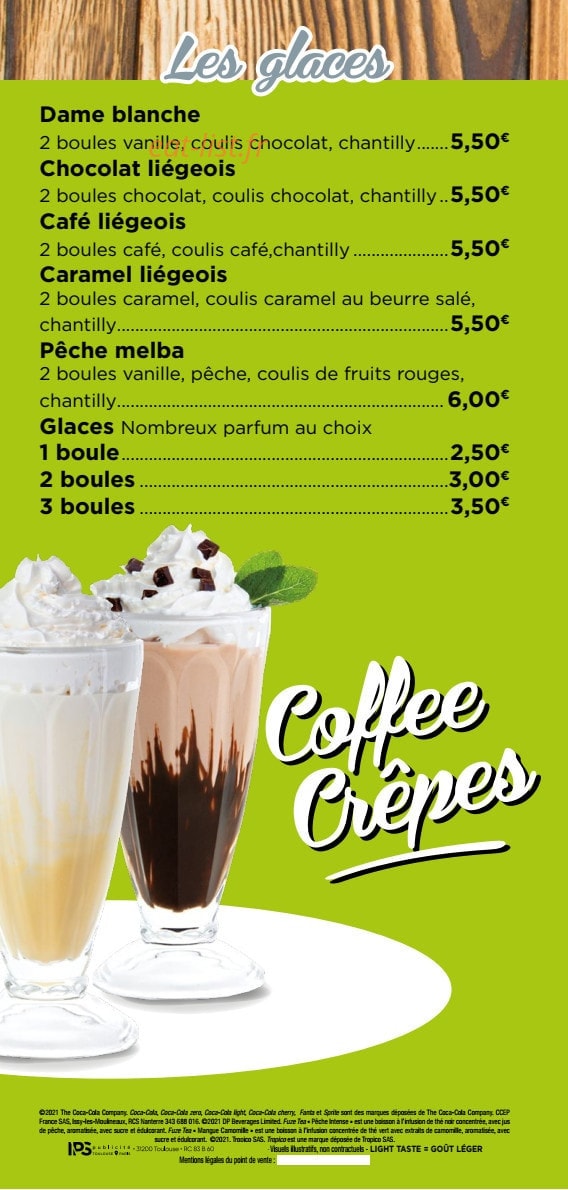 Le Coffee Crêpes — carte page 5
