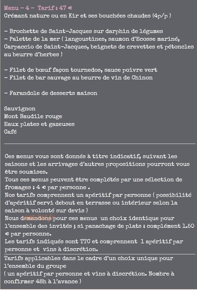 Le Comptoir — carte page 7