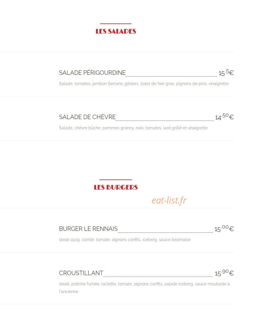 Le Grill — carte page 3