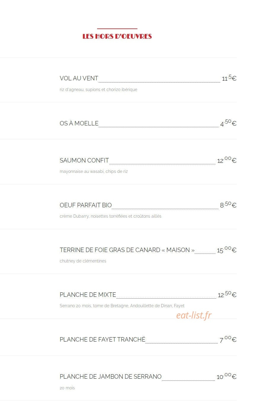 Le Grill — carte page 2