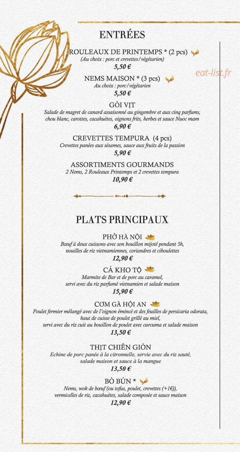 Le Petit Hanoi — carte page 1