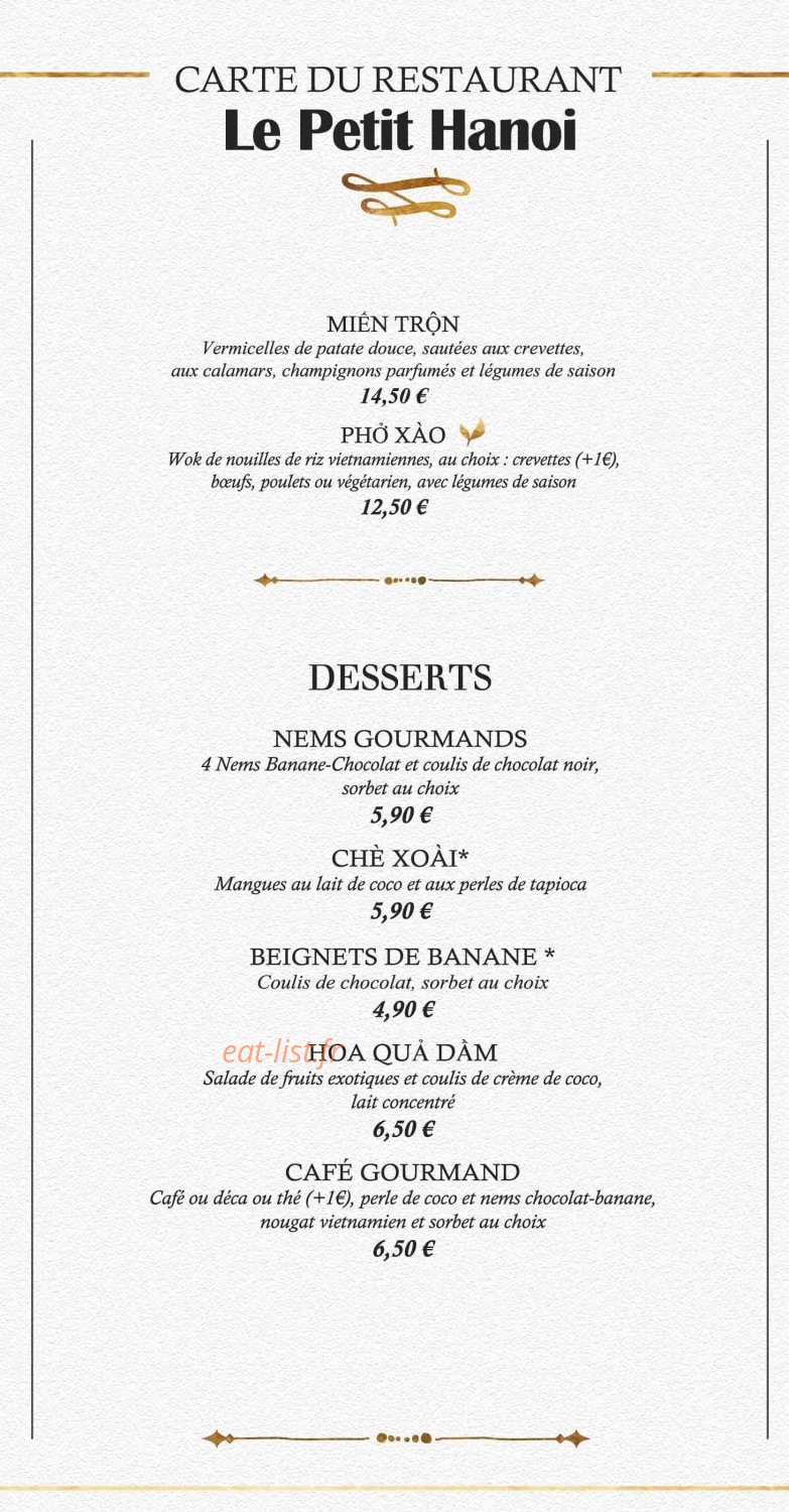 Le Petit Hanoi — carte page 3