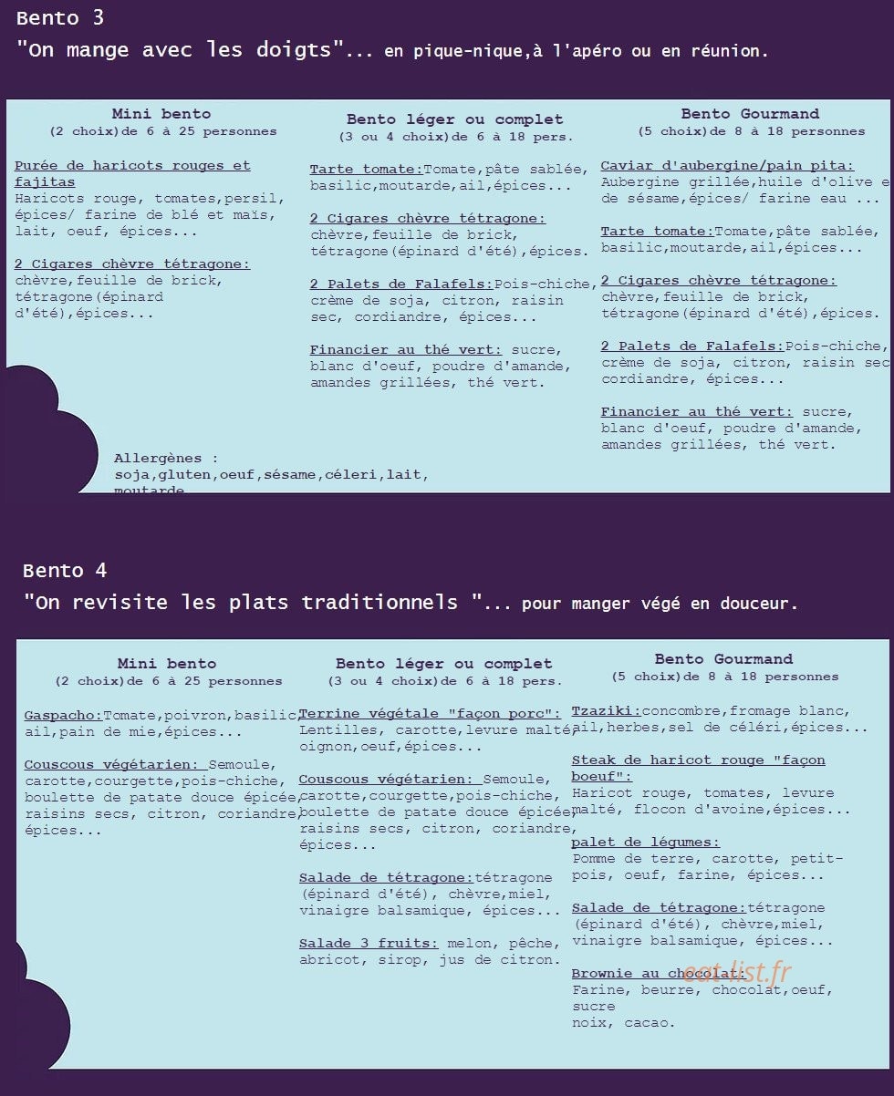 Le pois gourmand — carte page 3