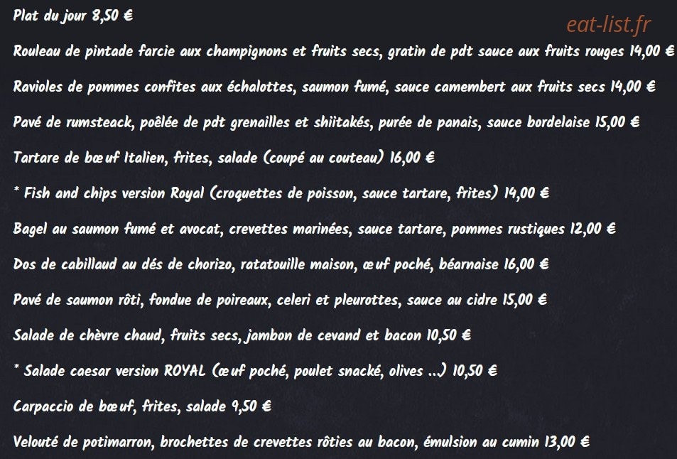 Le Royal — carte page 1