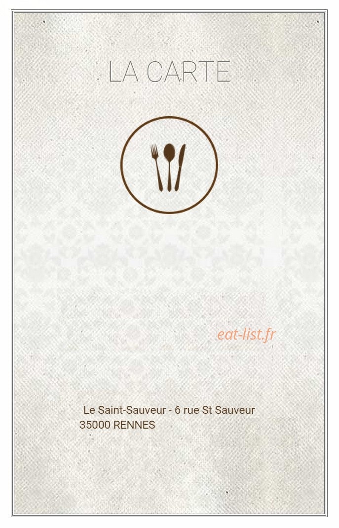 Le Saint-Sauveur — carte page 1