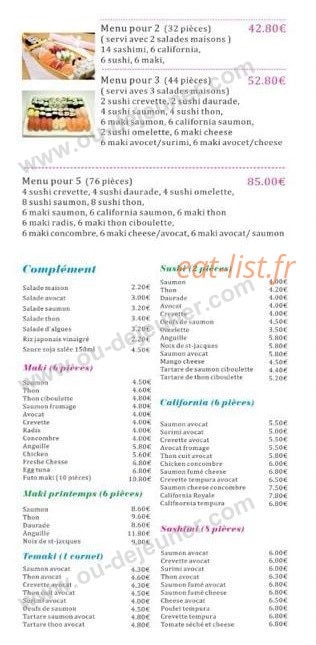Le Sushi — carte page 4