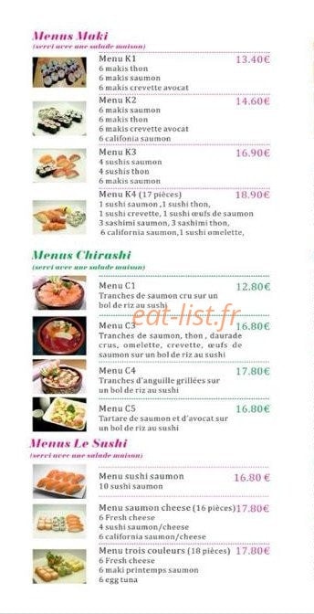 Le Sushi — carte page 3