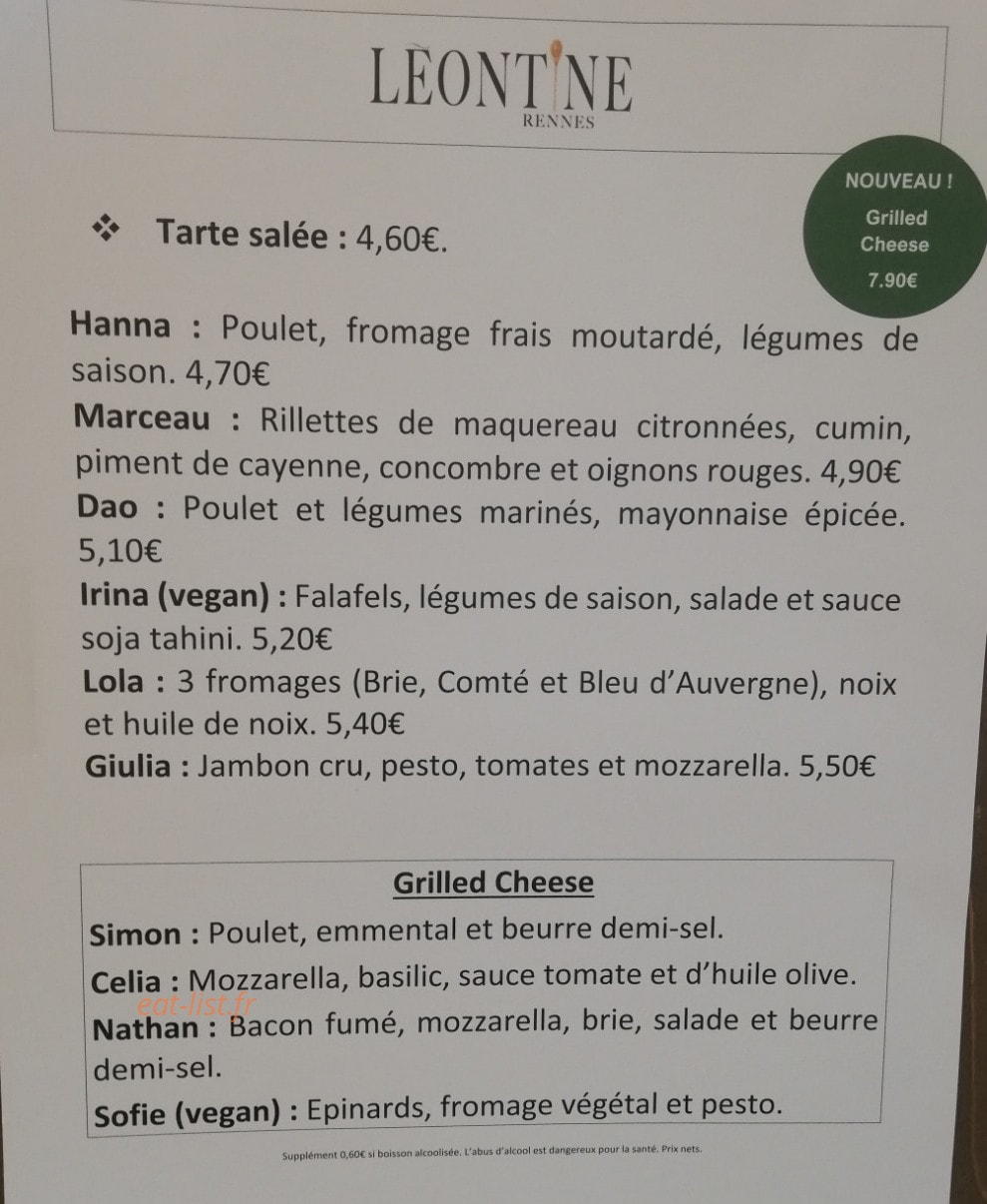 Léontine — carte page 1