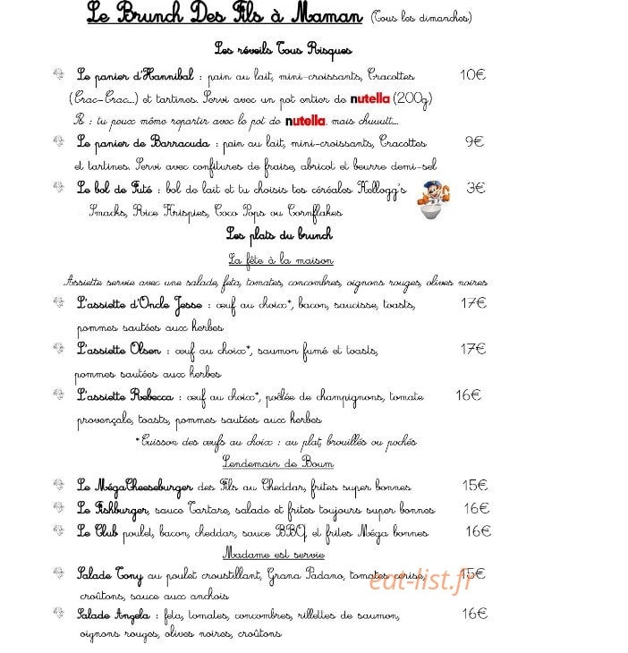 Les Fils à Maman — carte page 8