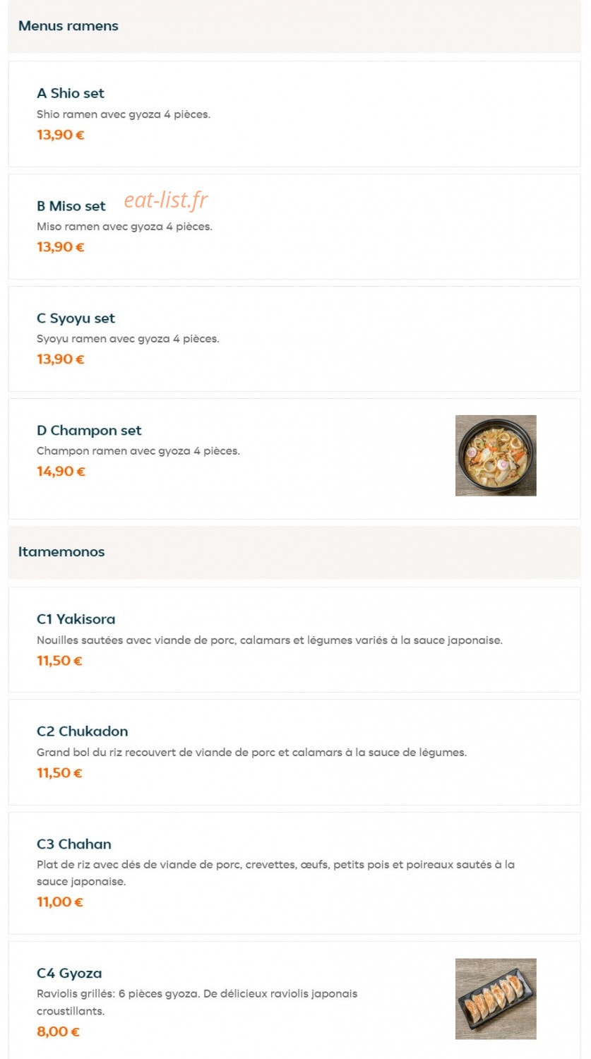 Mandoo — carte page 4
