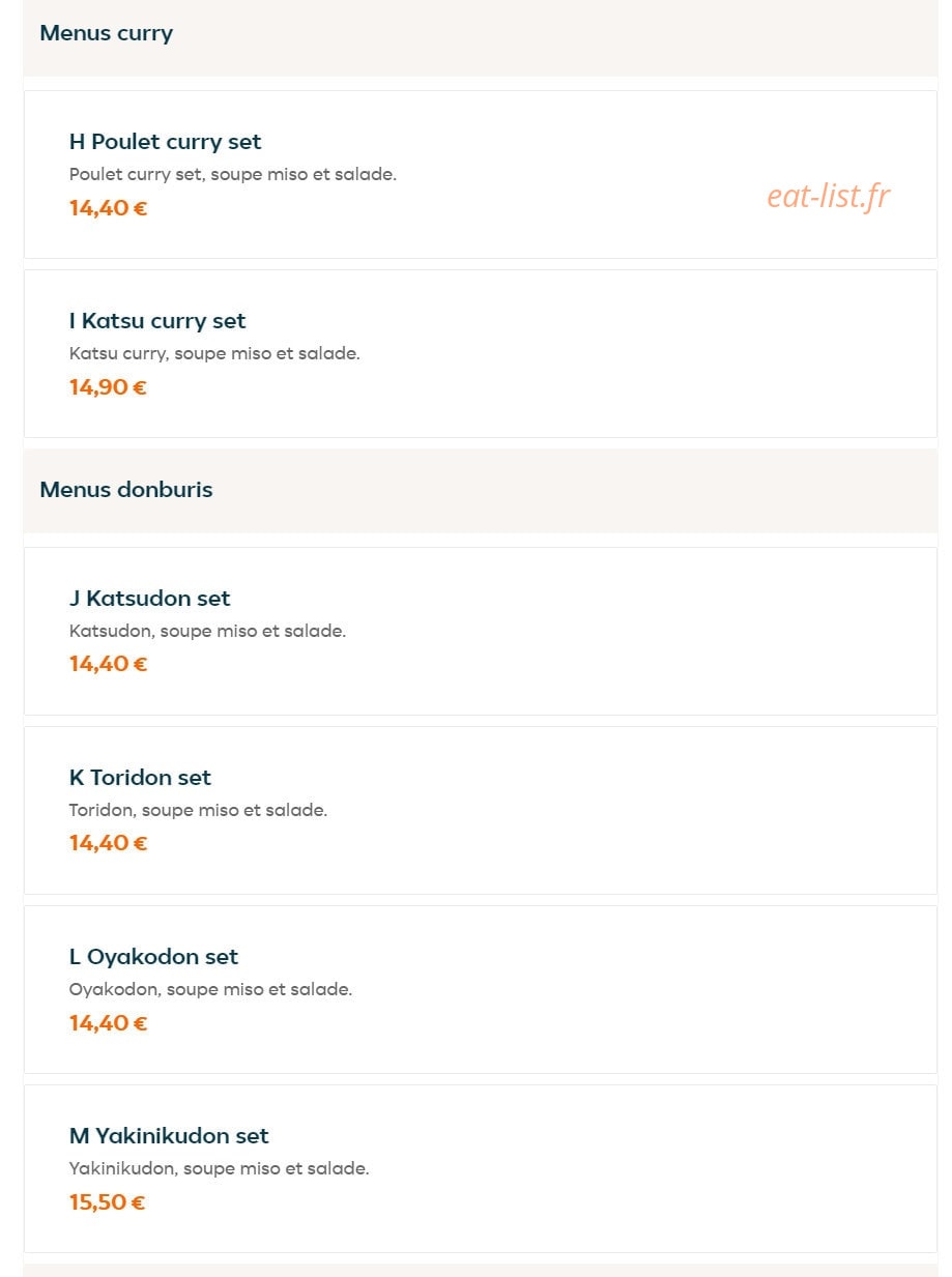 Mandoo — carte page 2
