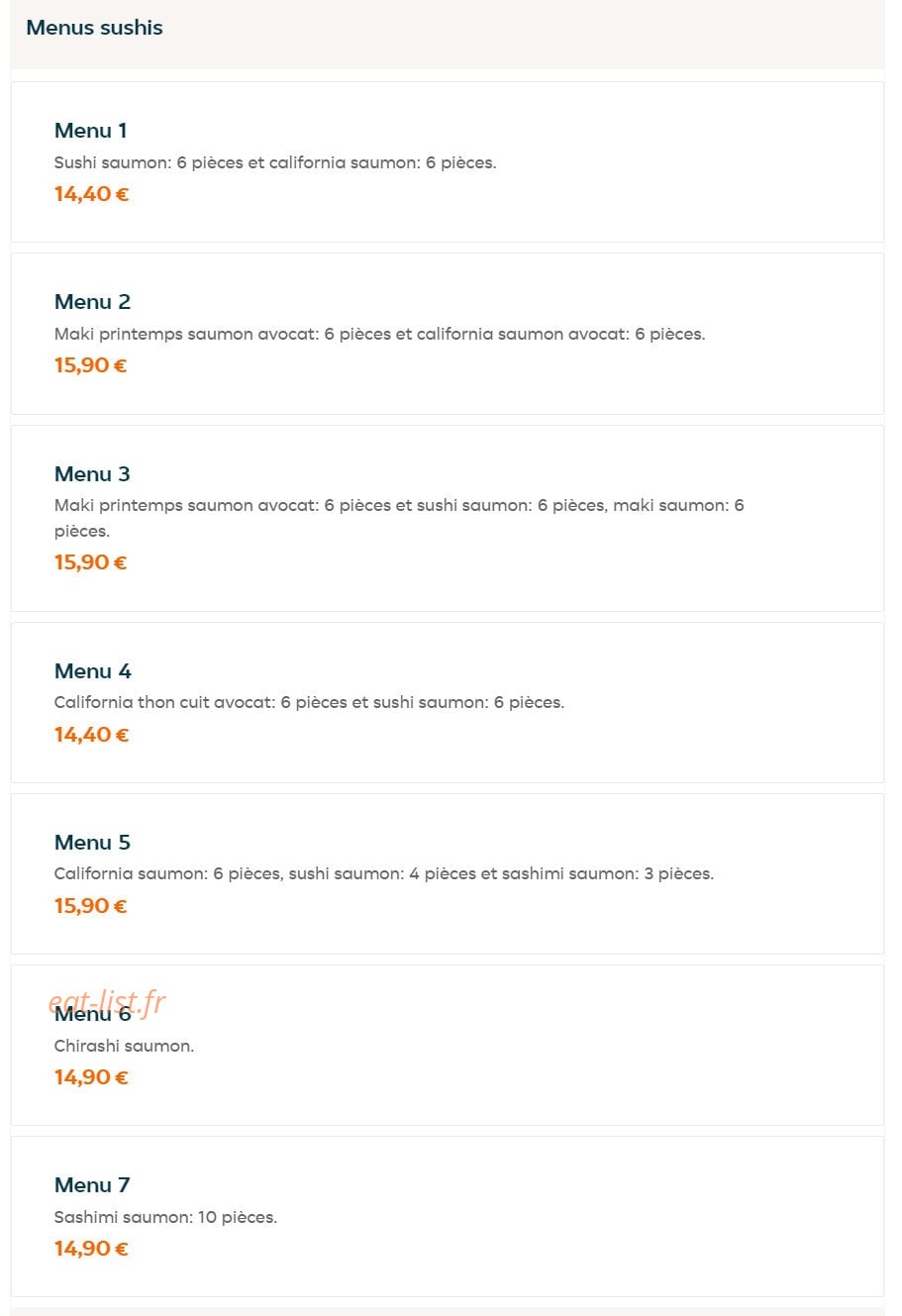 Mandoo — carte page 1